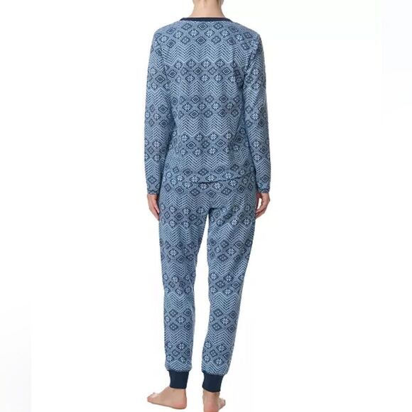 Tommy Hilfiger XL Navy Light Blue Sweater Weather Crew Top & Jogger PJ Gift Set - Picture 2 of 11